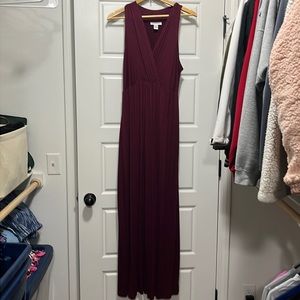 Maroon motherhood maternity dress